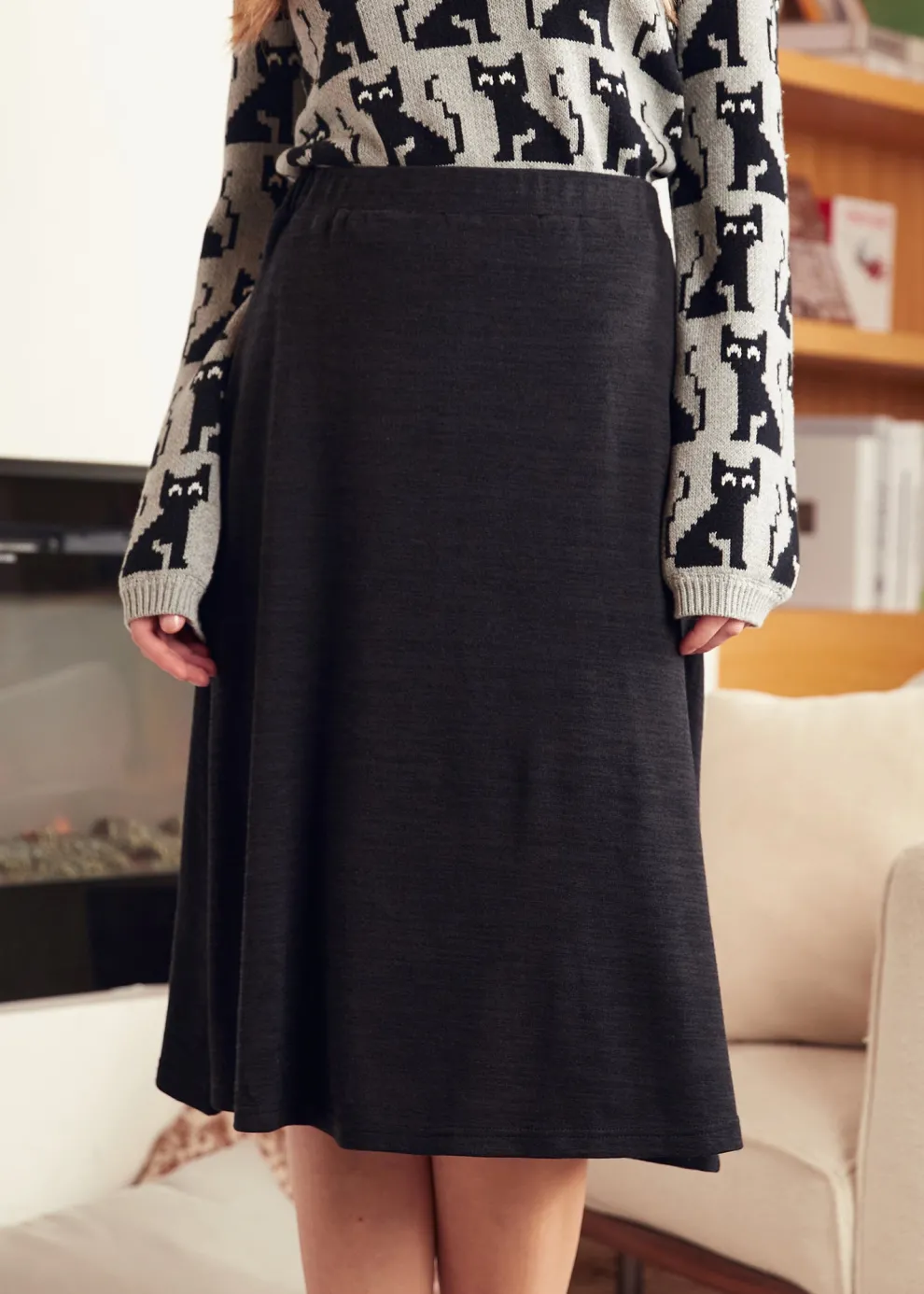 Excellence Attained Knit Midi Skirt