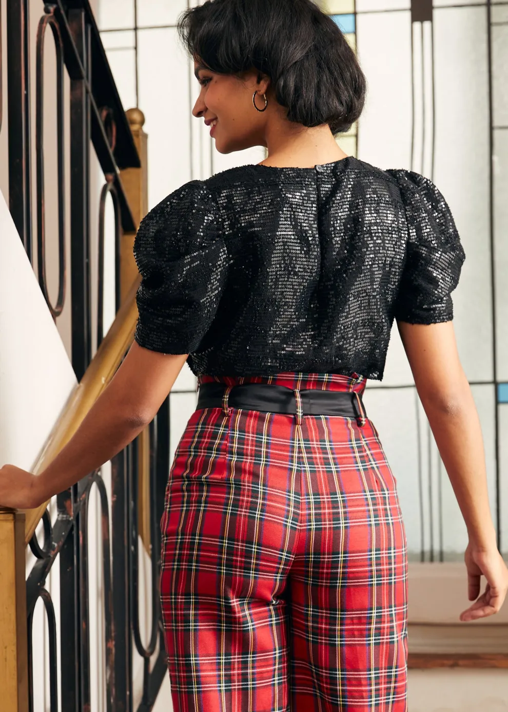 Festive Frolic Bubble Sleeve Crew