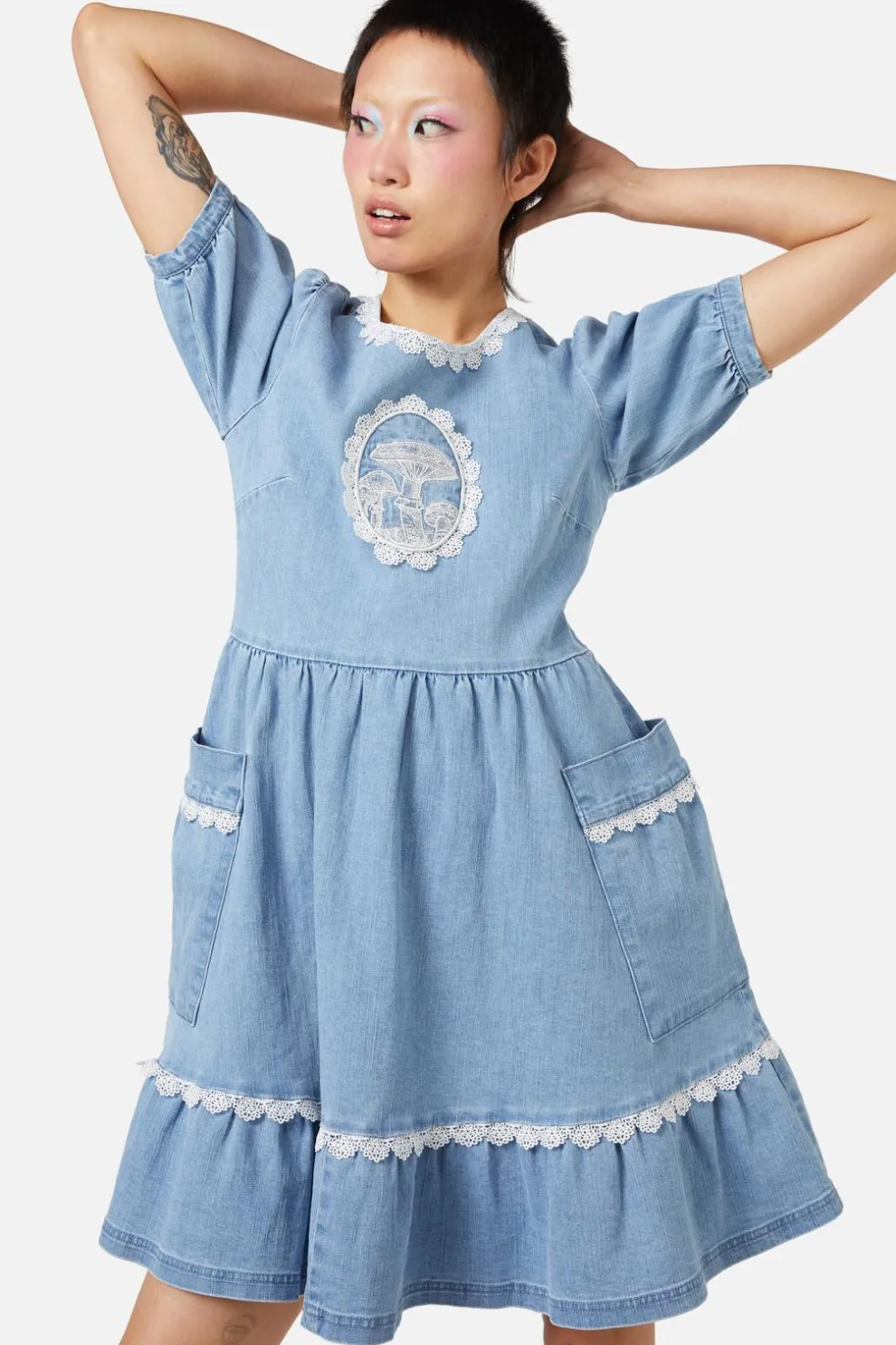 Field Shroom Denim Dress