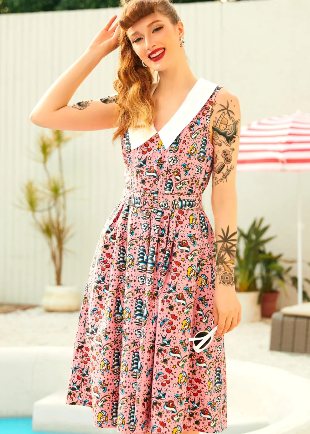 Find Me in Palm Springs Fit & Flare Dress