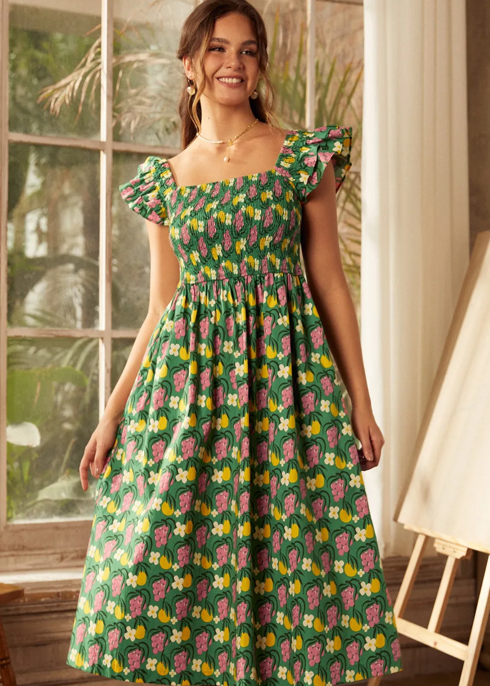 Flair and Square Babydoll Dress