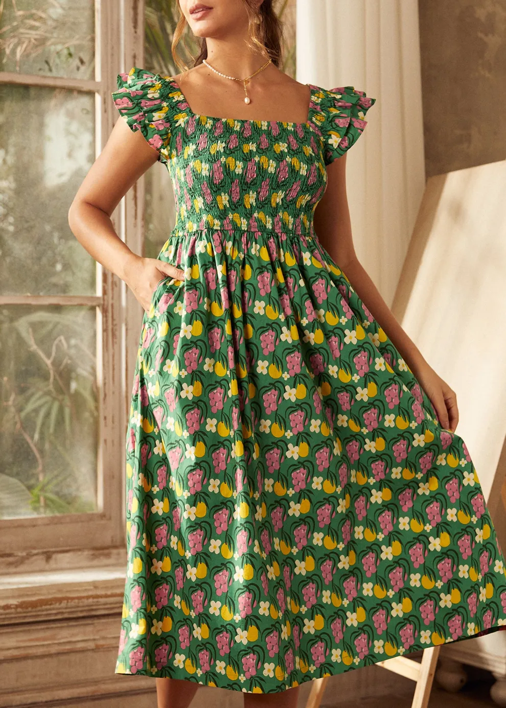 Flair and Square Babydoll Dress