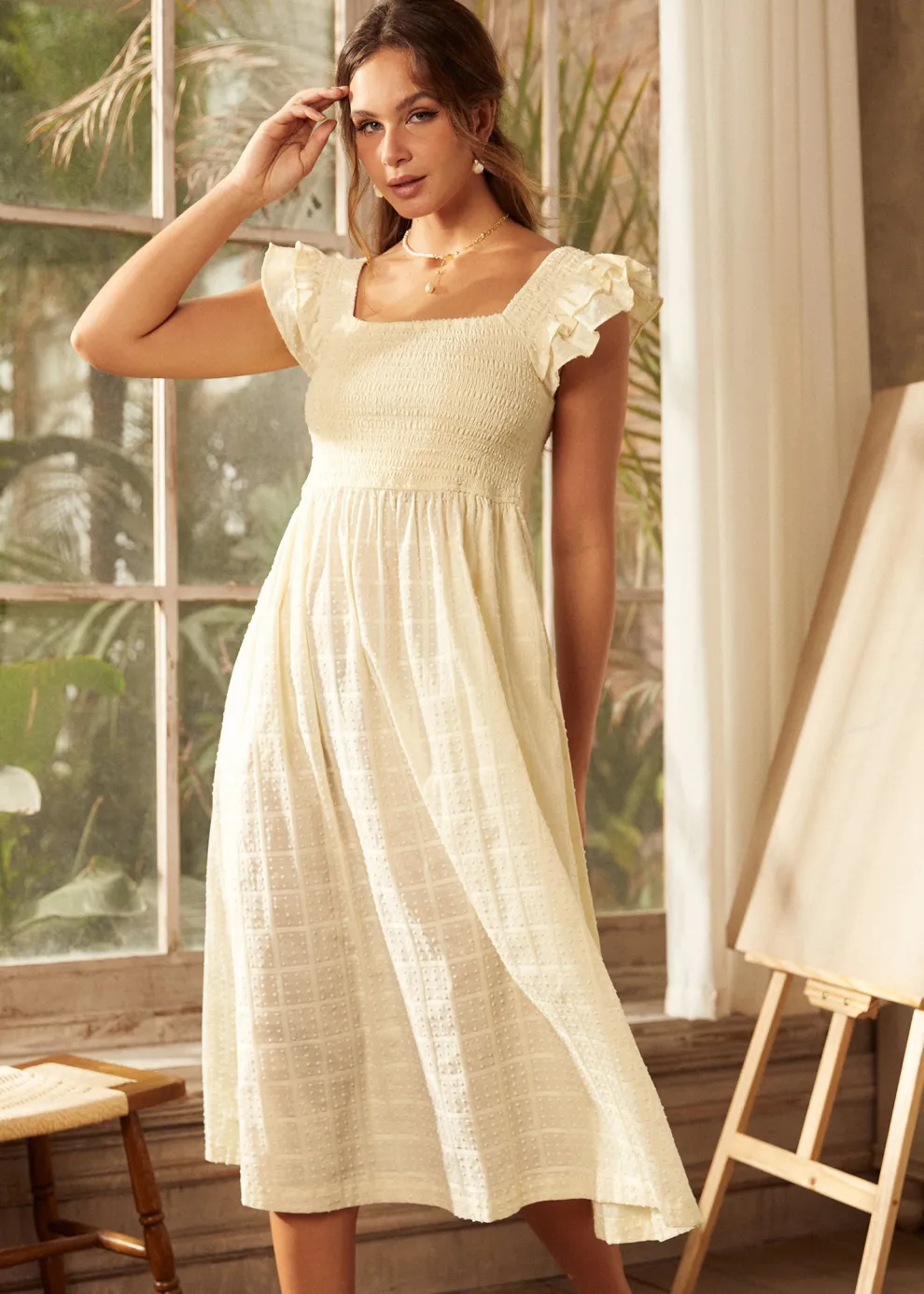 Flair and Square Babydoll Dress