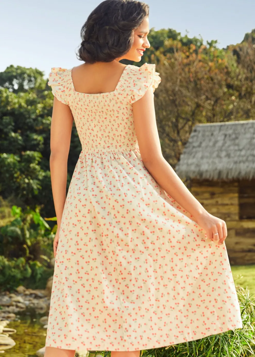 Flair and Square Babydoll Dress