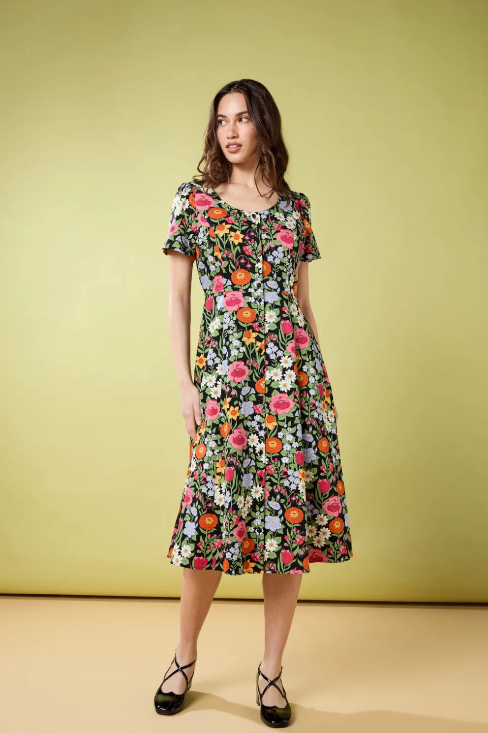 Floral Field Midi Dress