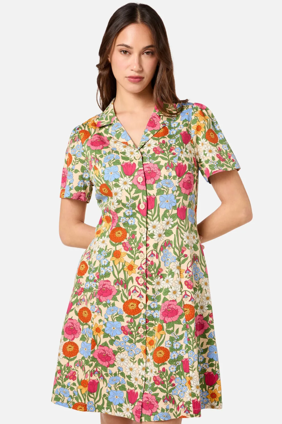 Floral Field Shirt Dress