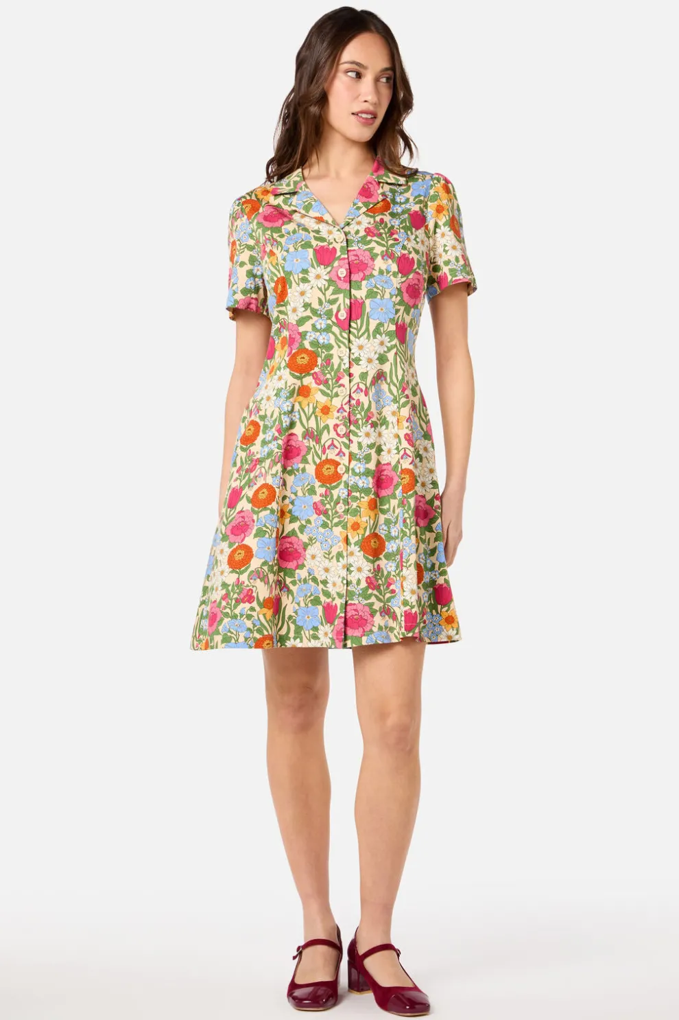 Floral Field Shirt Dress