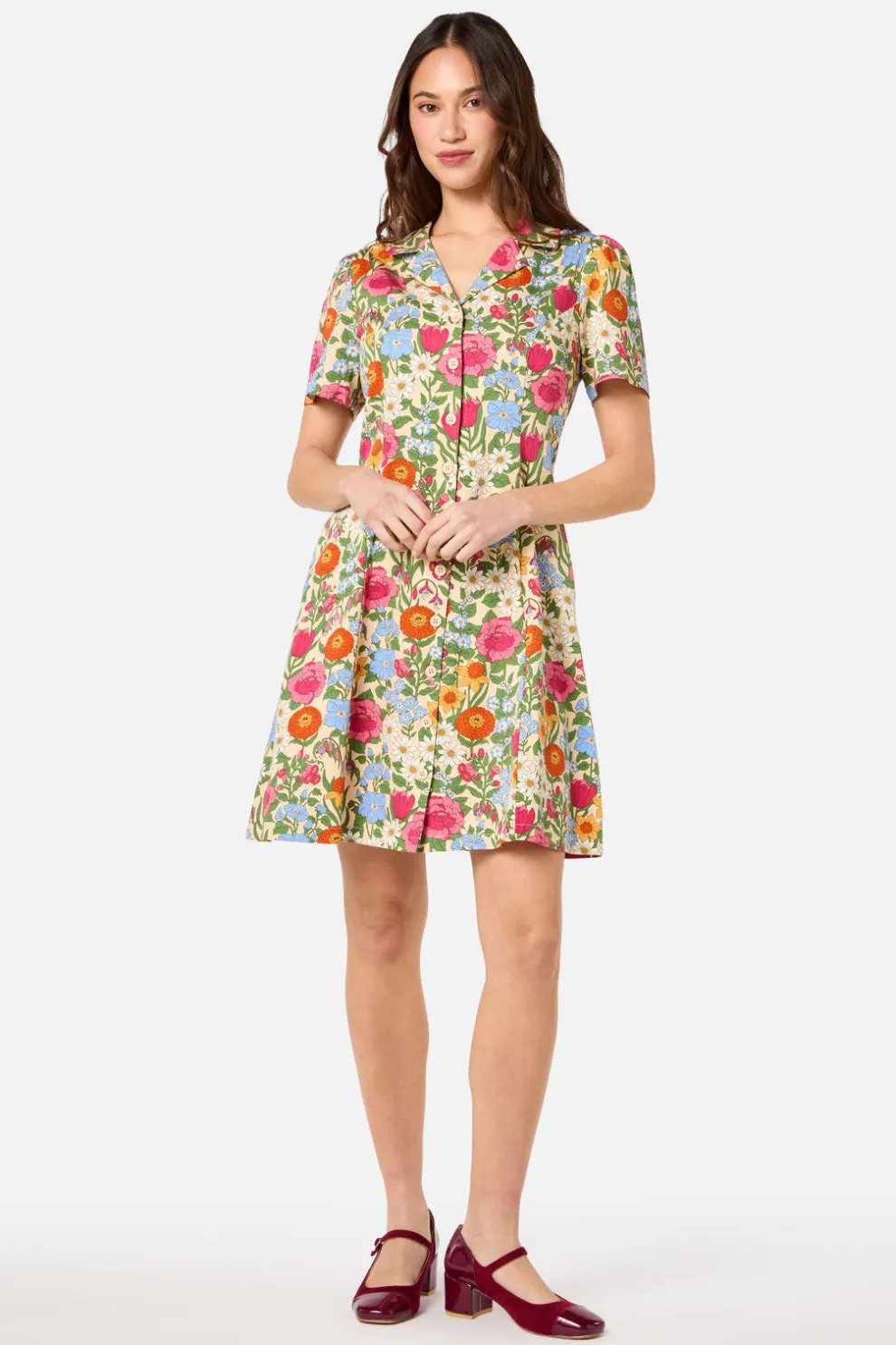 Floral Field Shirt Dress