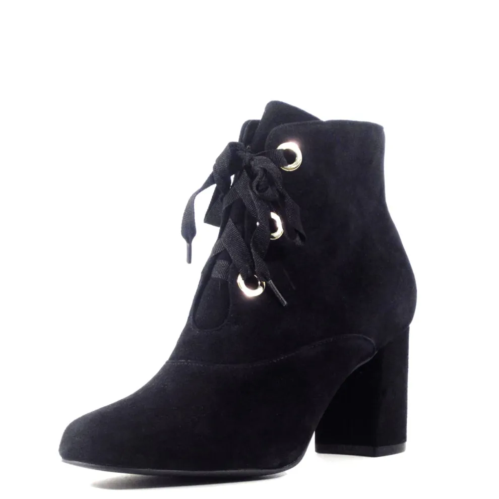 Flynn Suede Lace-Up Booties