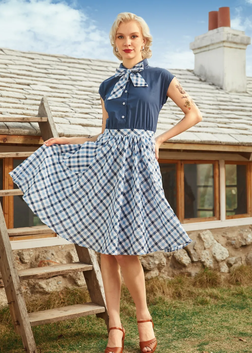 Gingham Grace Bow Dress