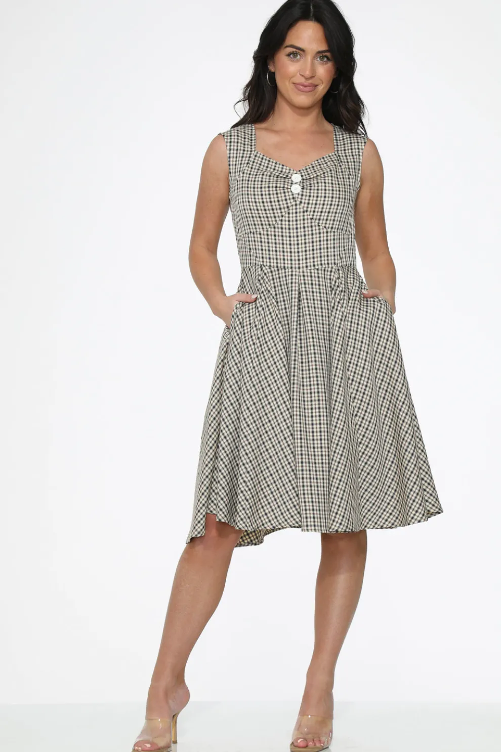 Gingham Swing Dress