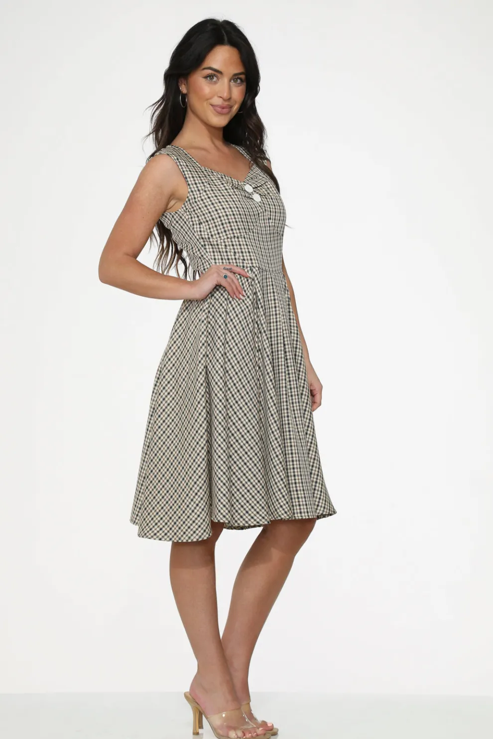 Gingham Swing Dress