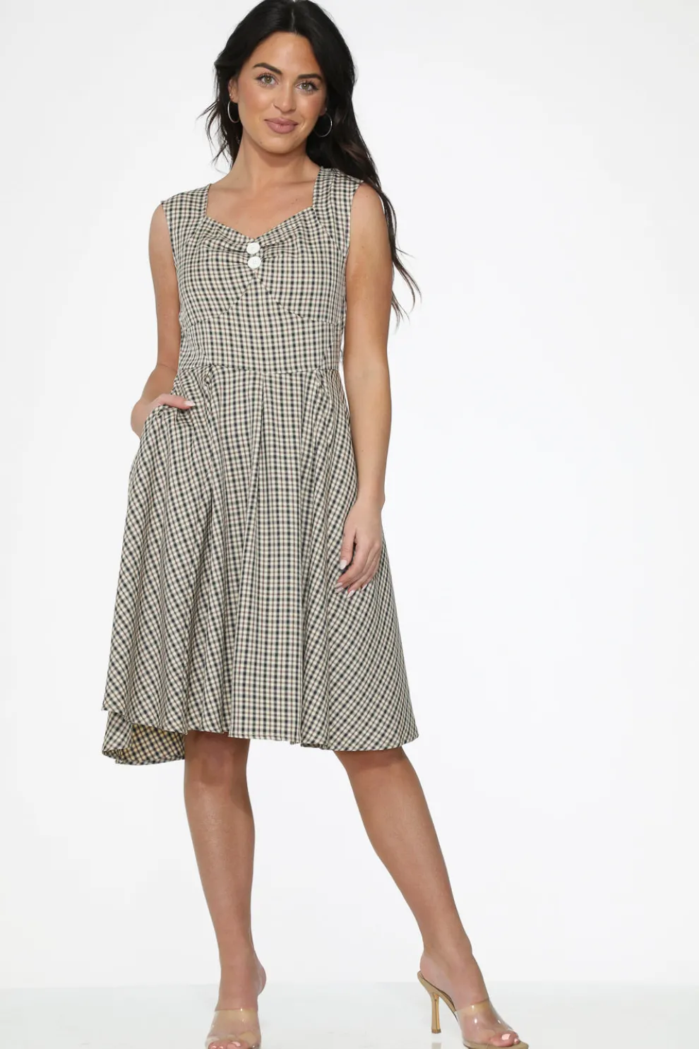 Gingham Swing Dress