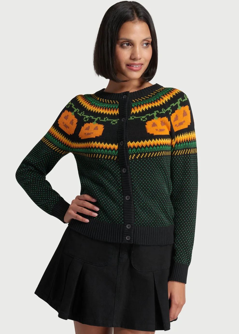 Give 'Em Pumpkin To Talk About Fair Isle Cardigan