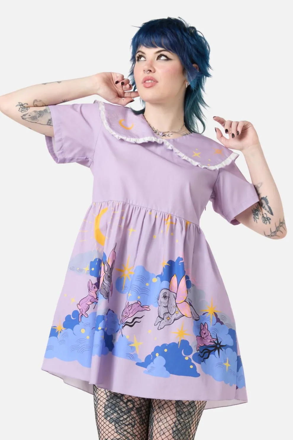 Goodnight Bunny Border Dress