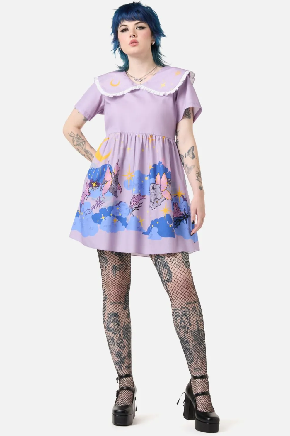 Goodnight Bunny Border Dress