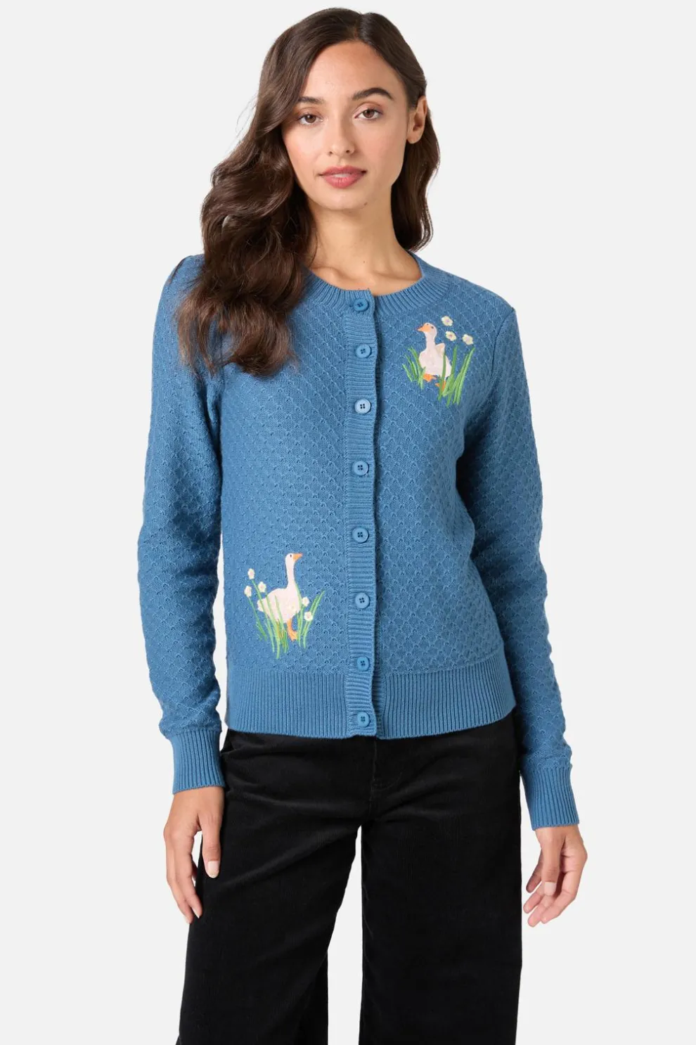 Goose Embroidered Cardigan