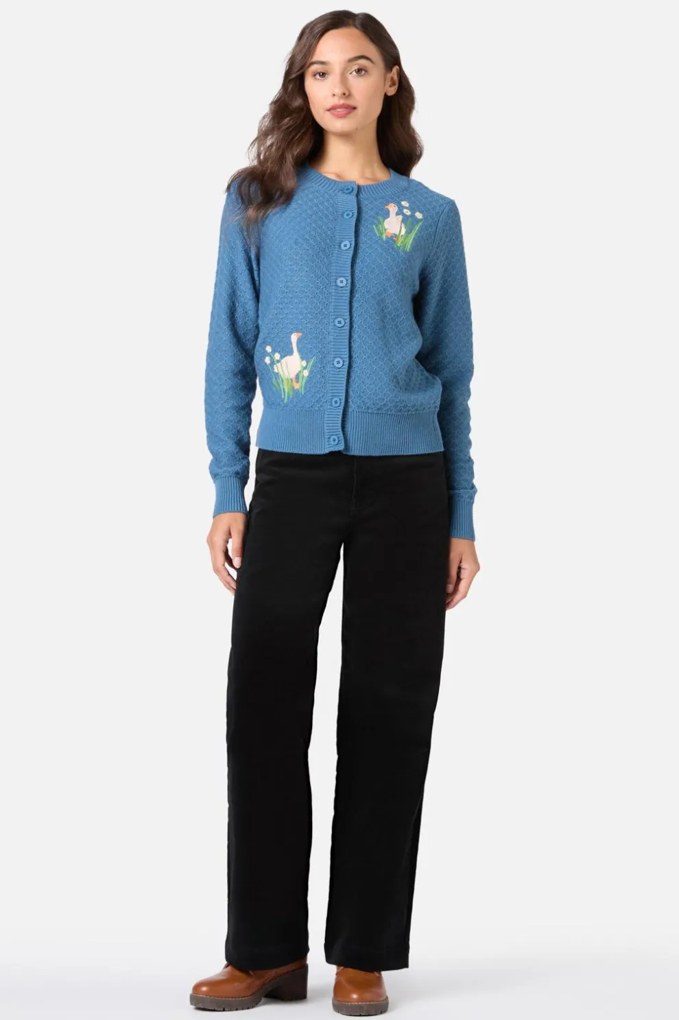 Goose Embroidered Cardigan