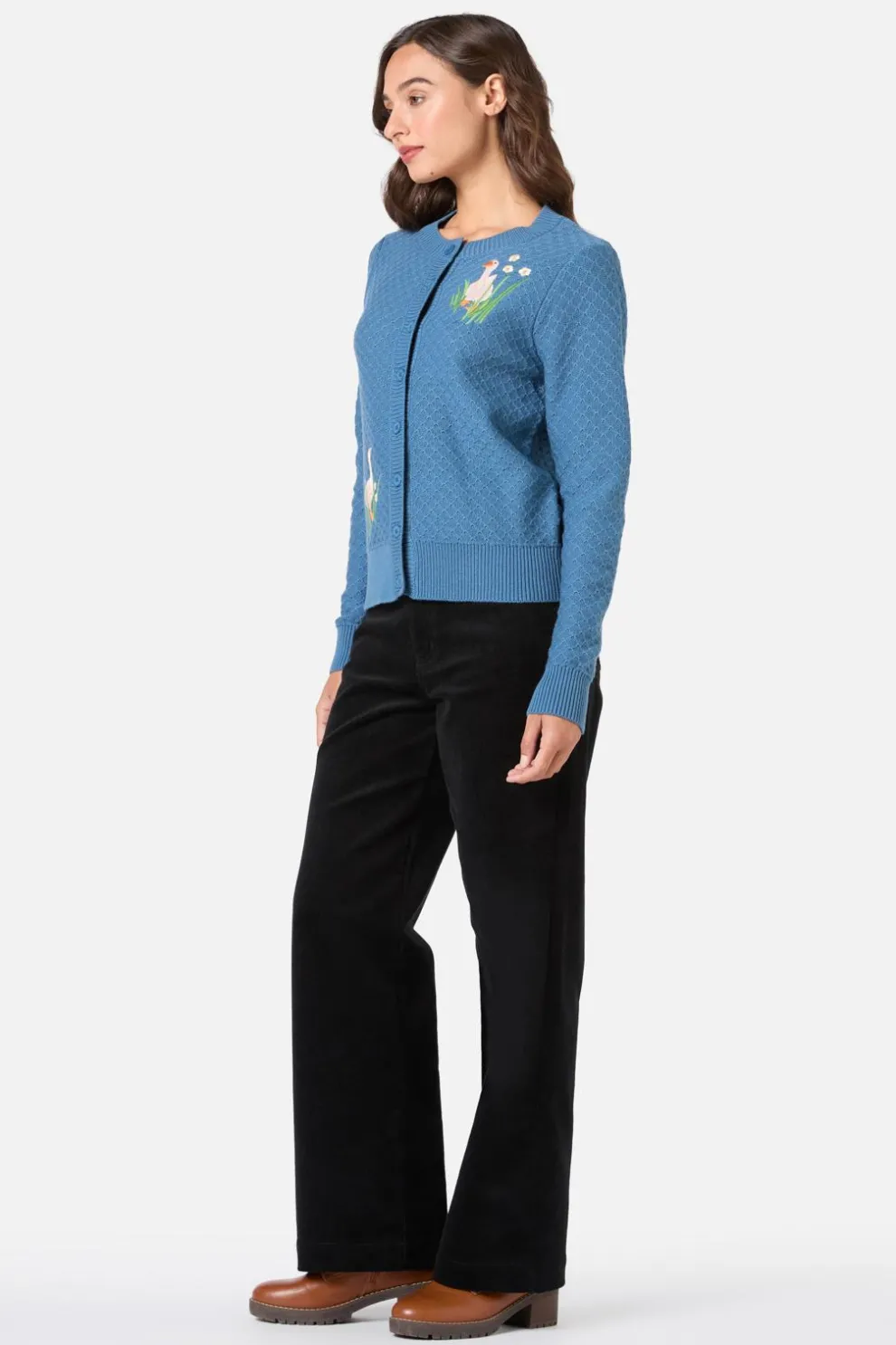 Goose Embroidered Cardigan