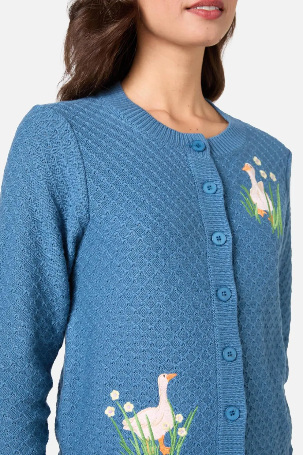 Goose Embroidered Cardigan