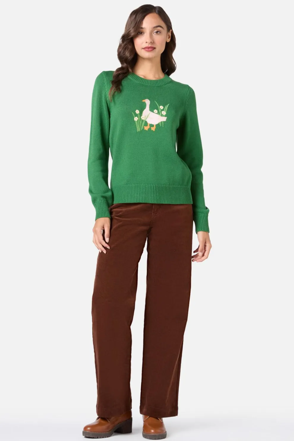 Goose Embroidered Knit Jumper