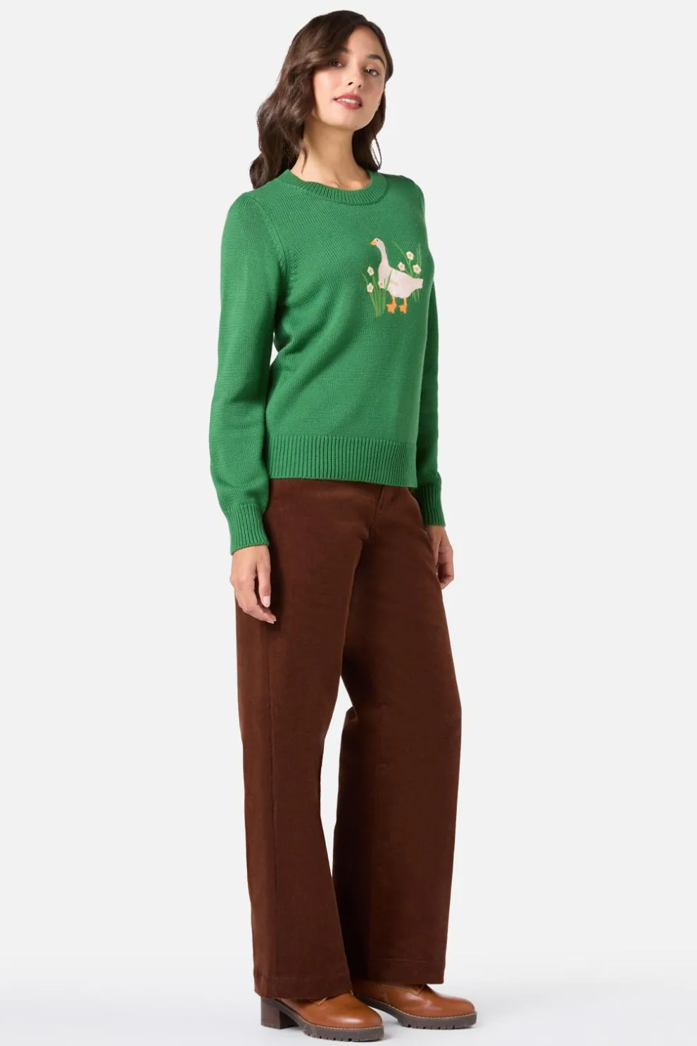 Goose Embroidered Knit Jumper