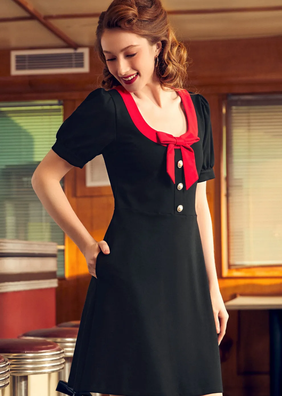 Greet Me Sweetly A-Line Dress