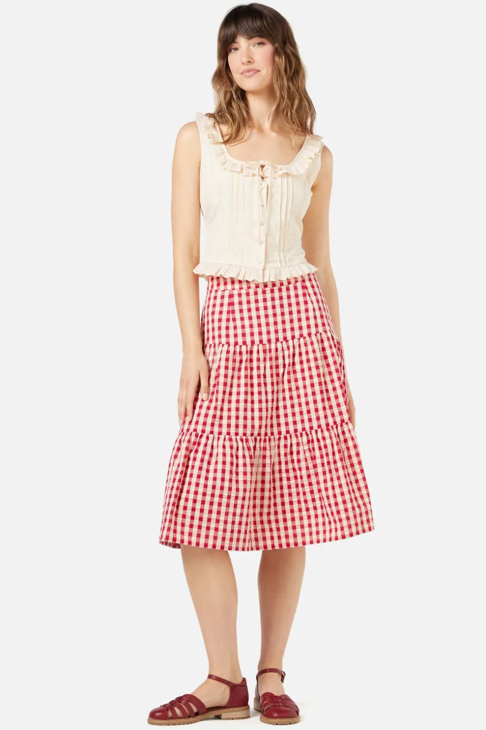 Greta Check Skirt