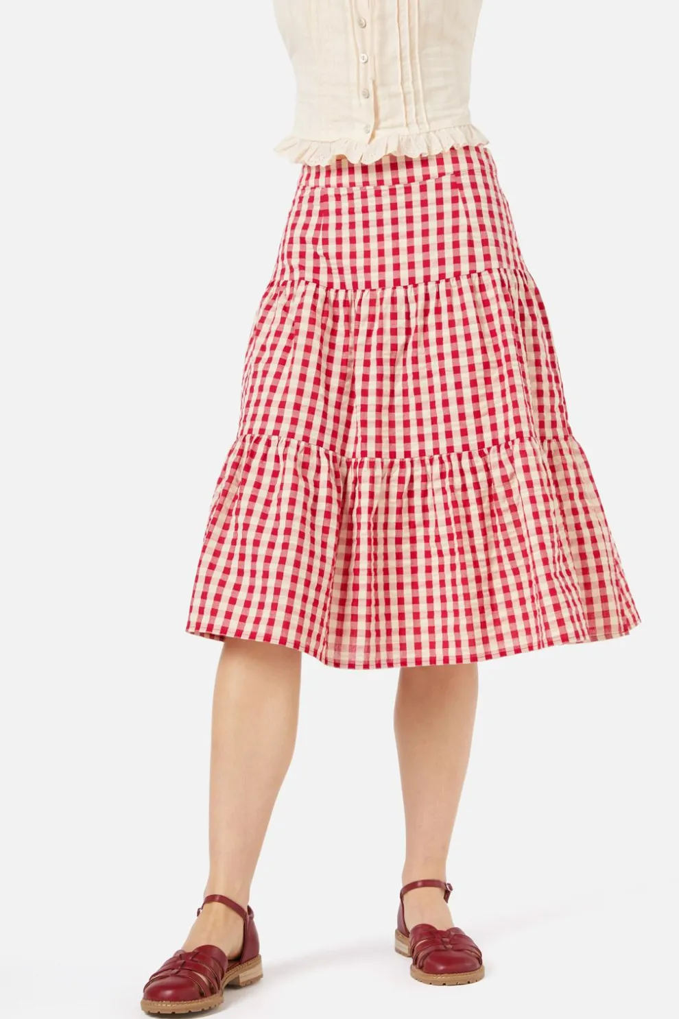Greta Check Skirt
