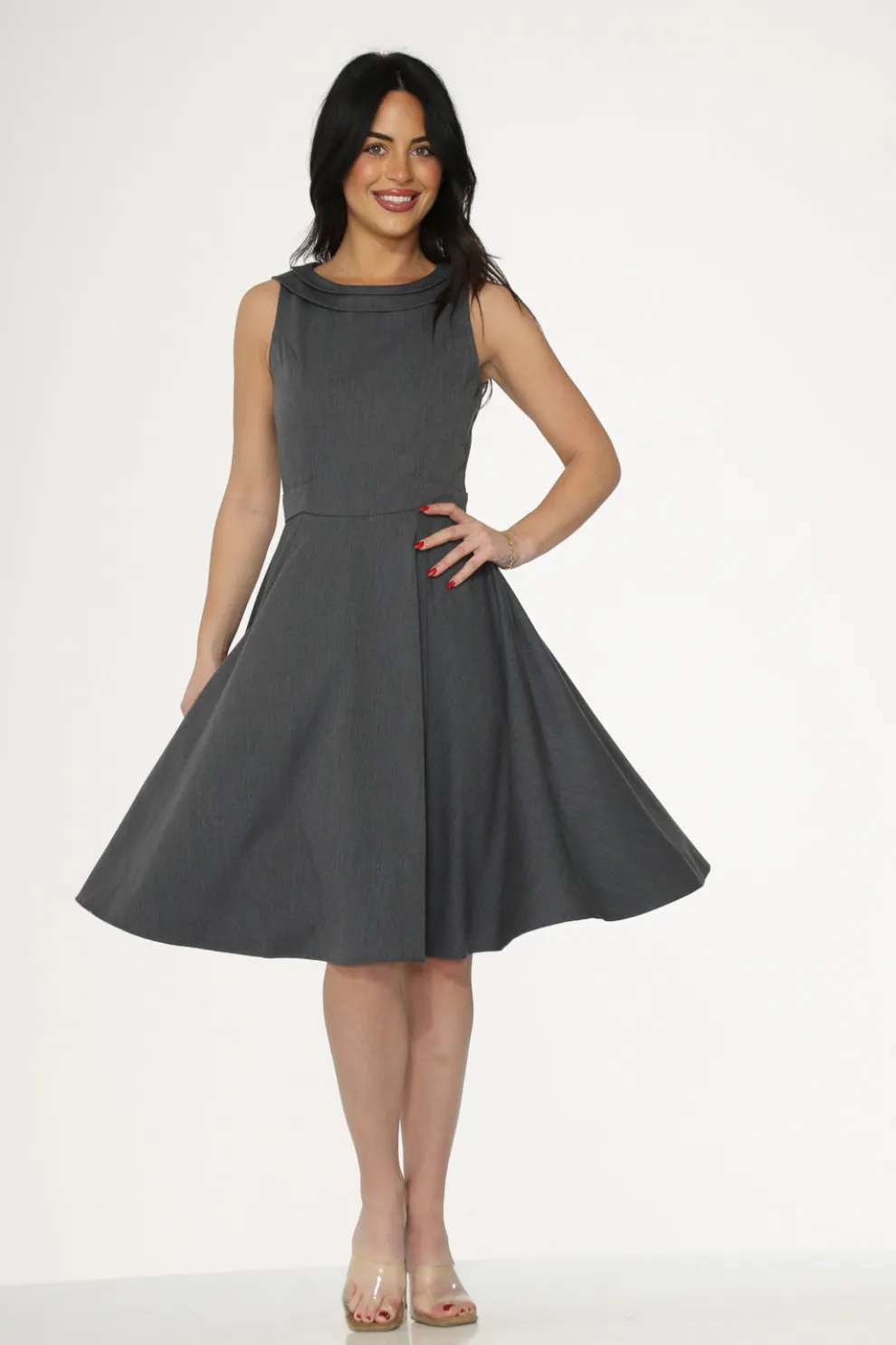 Grey Swing Dress