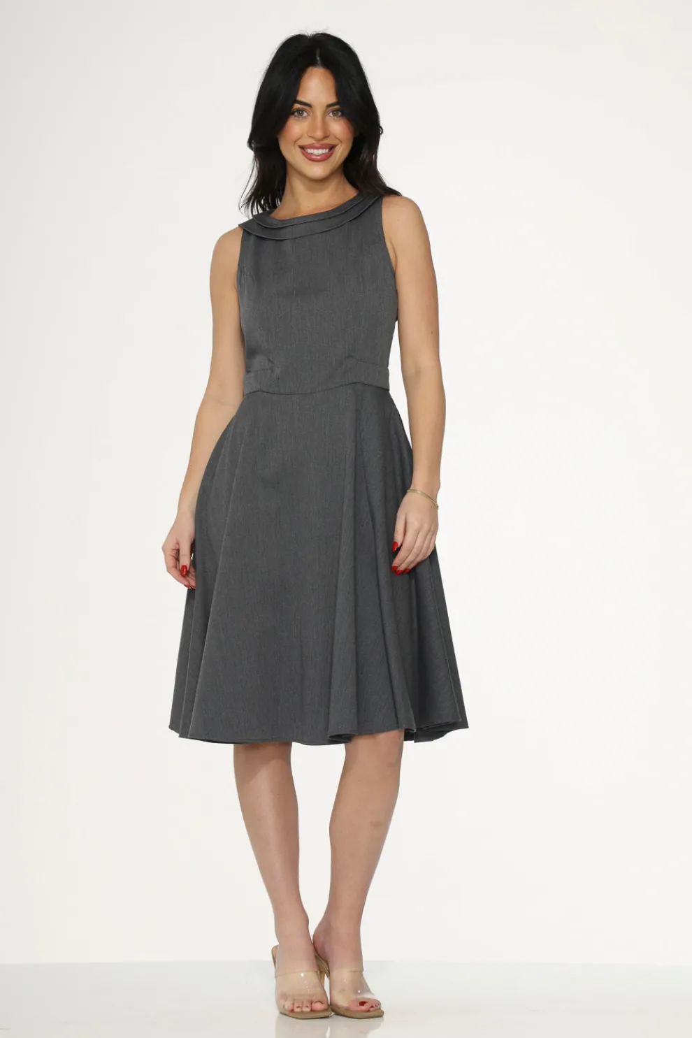 Grey Swing Dress