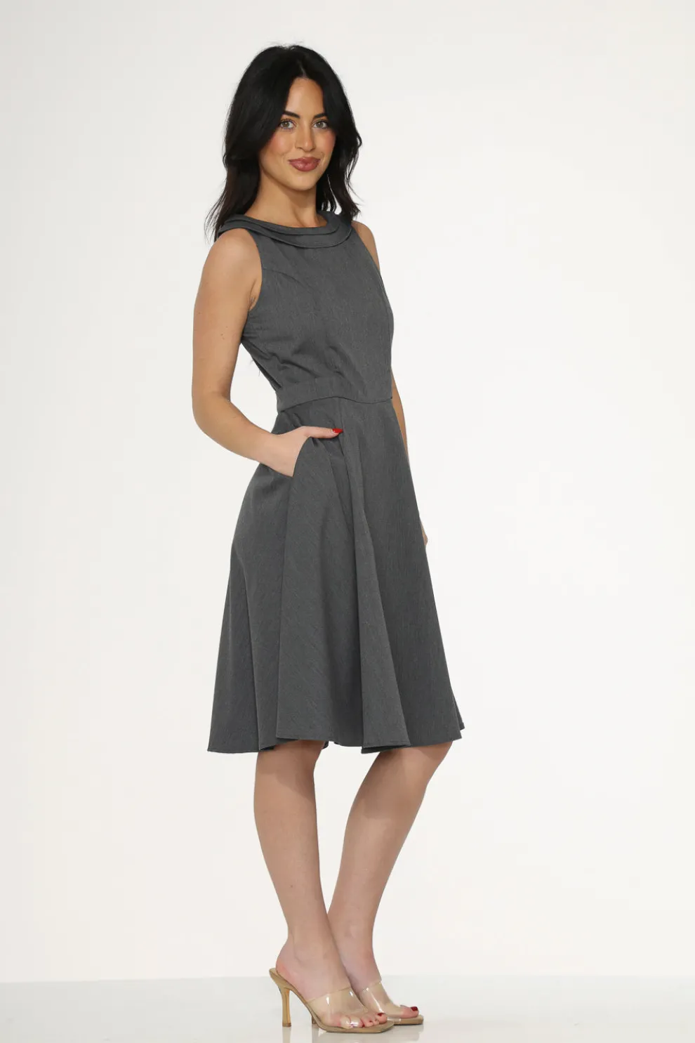 Grey Swing Dress