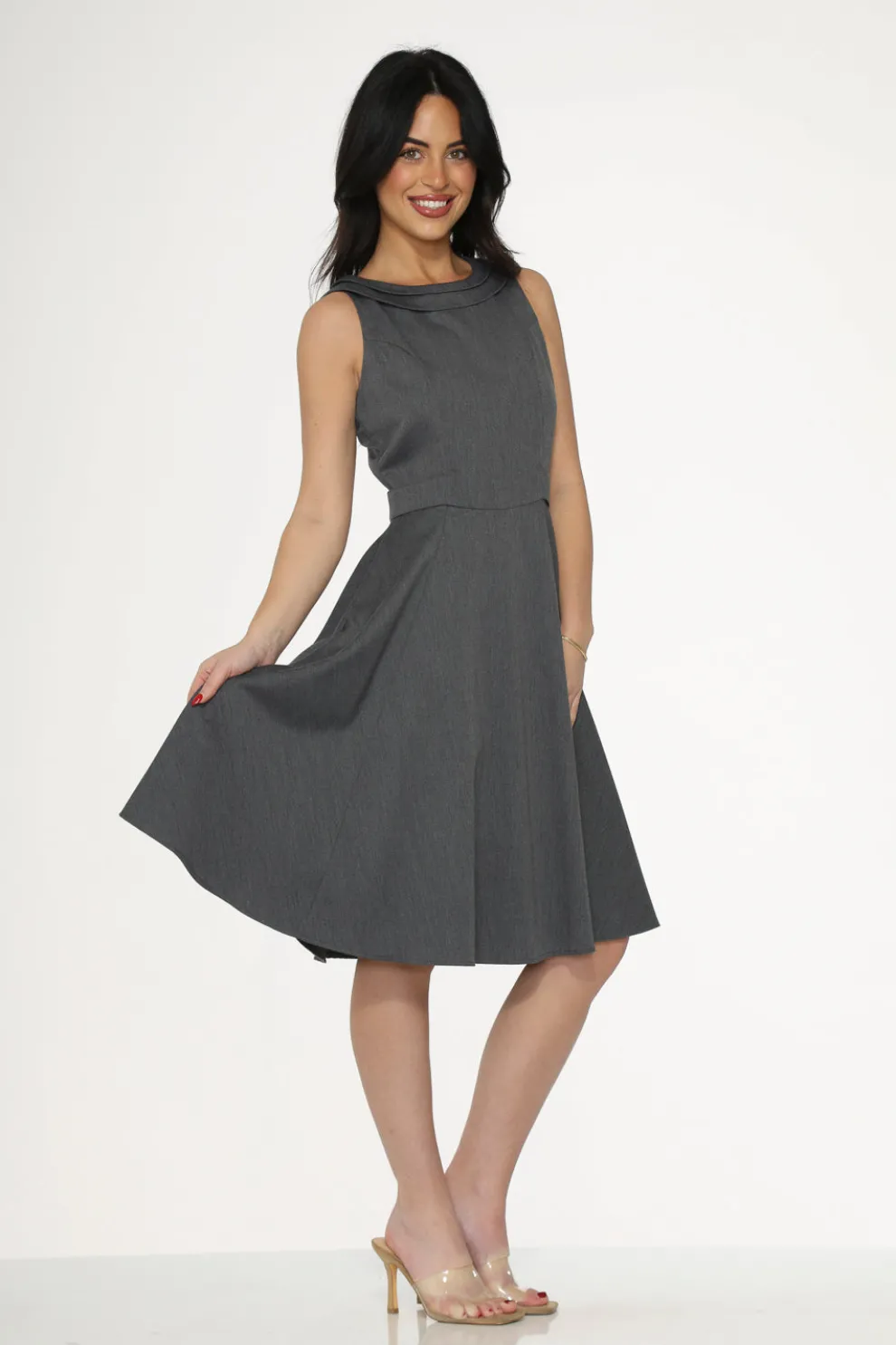 Grey Swing Dress