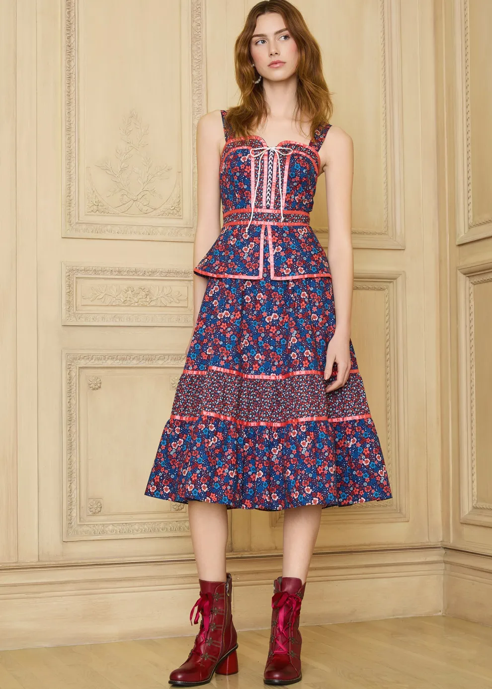 GUNNE SAX for ModCloth Grace Peplum Midi Dress