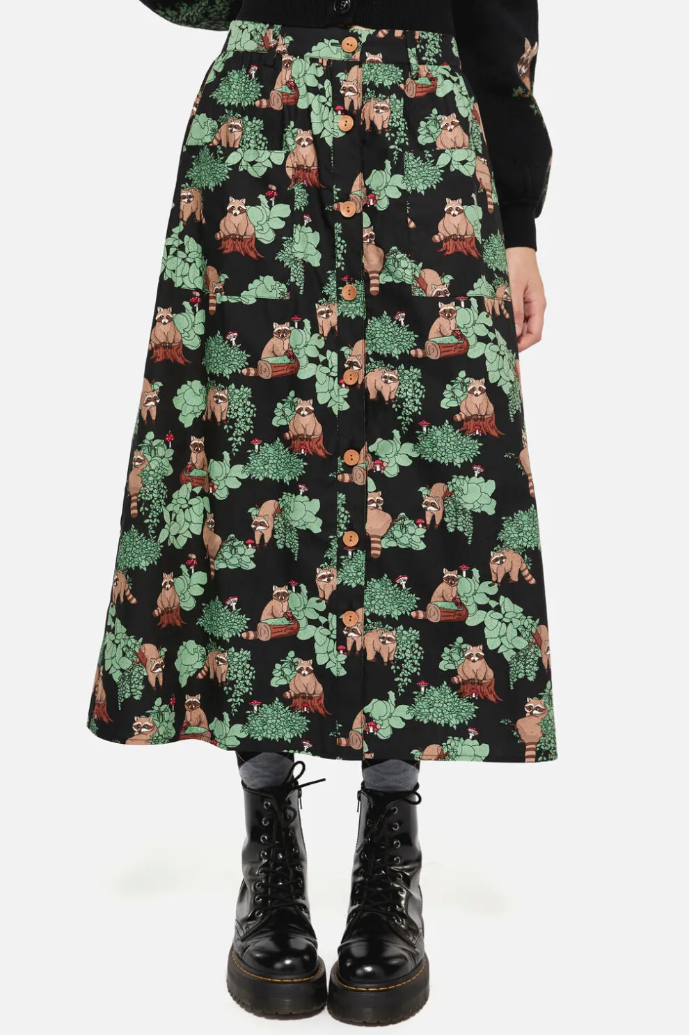 Haus Of Raccon Print Skirt