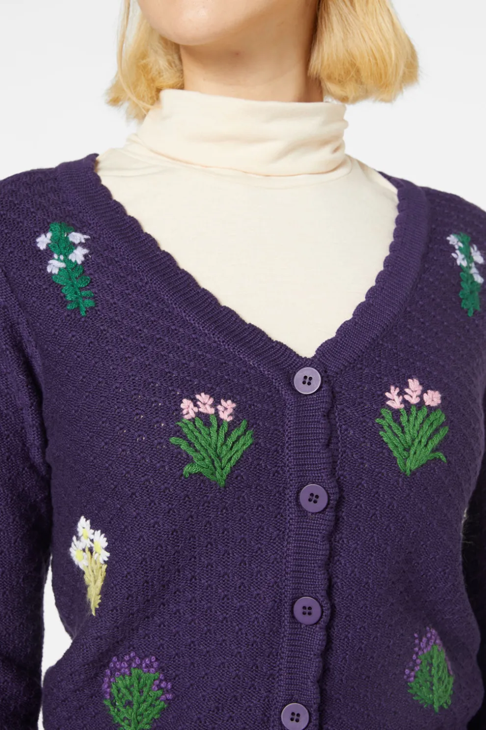 Herb Embroidered Cardi