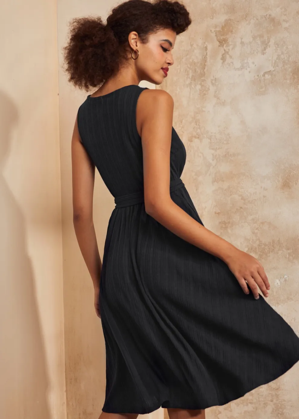 Instant Energy Faux-Wrap Knit Dress