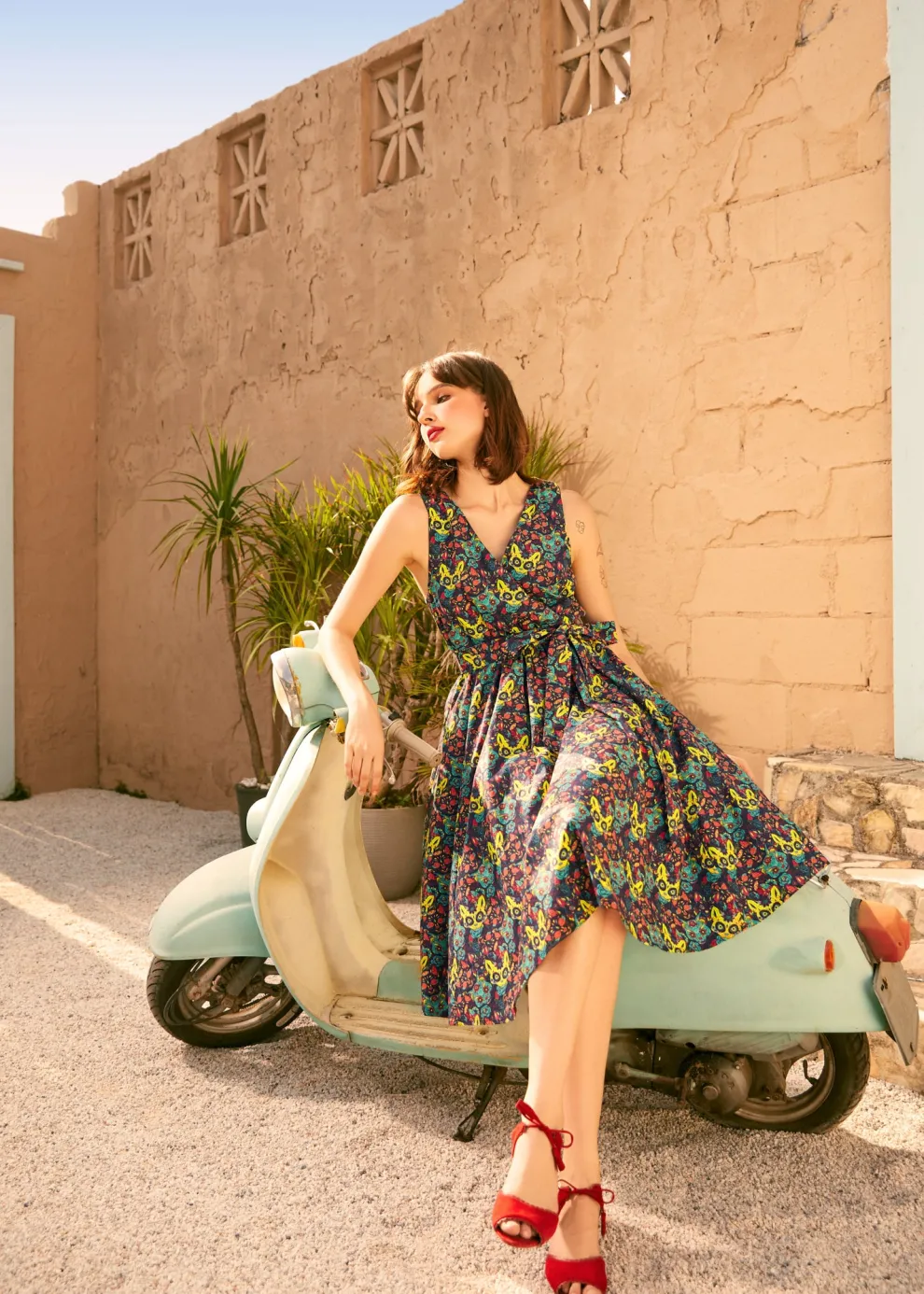 Instant Energy Faux-Wrap Dress