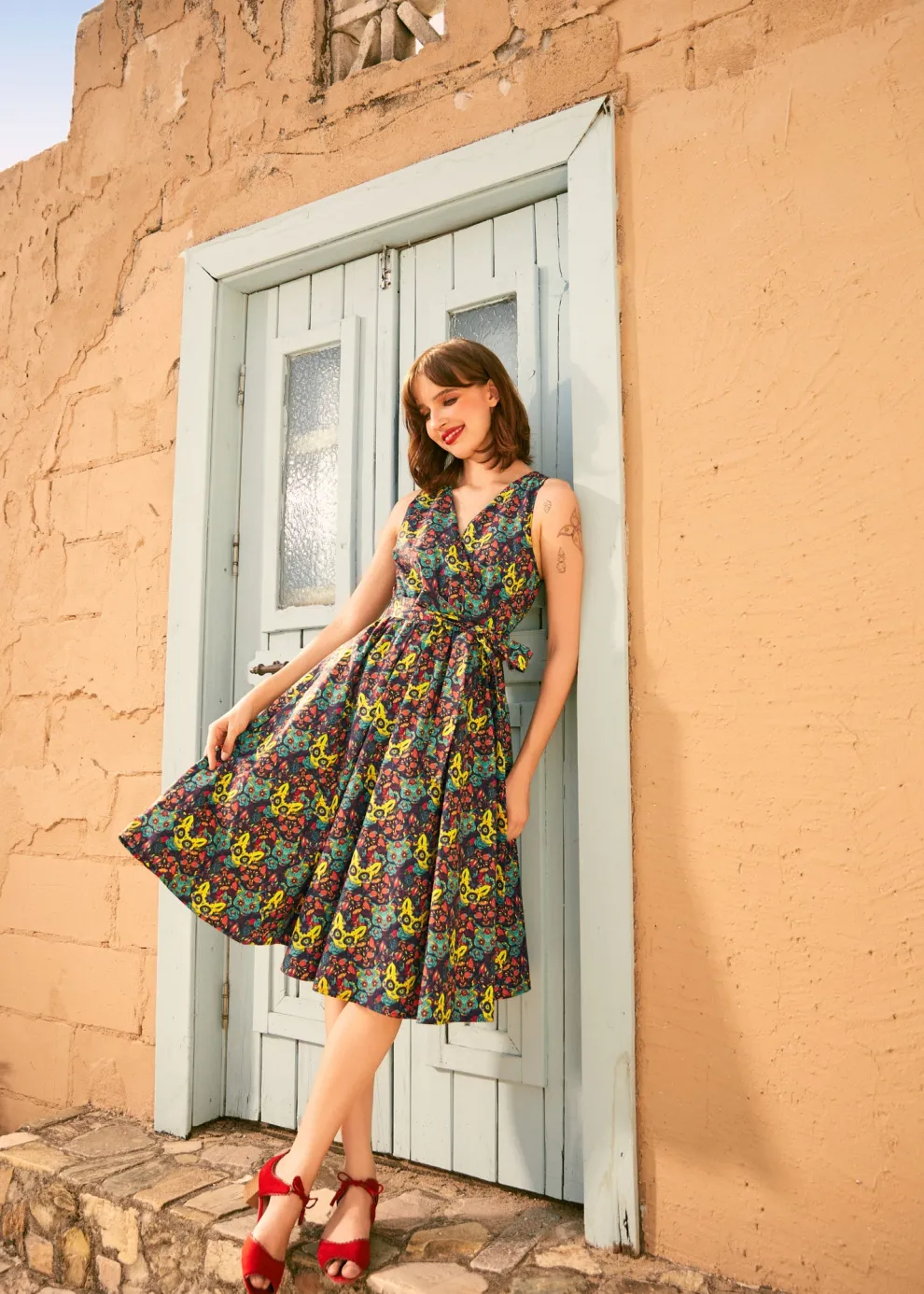 Instant Energy Faux-Wrap Dress