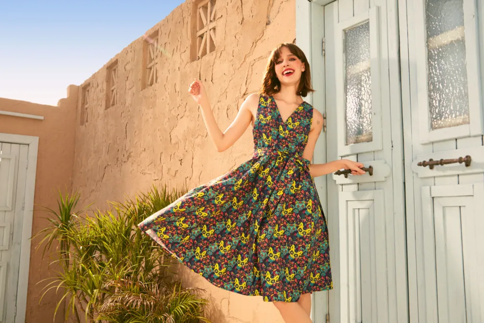 Instant Energy Faux-Wrap Dress