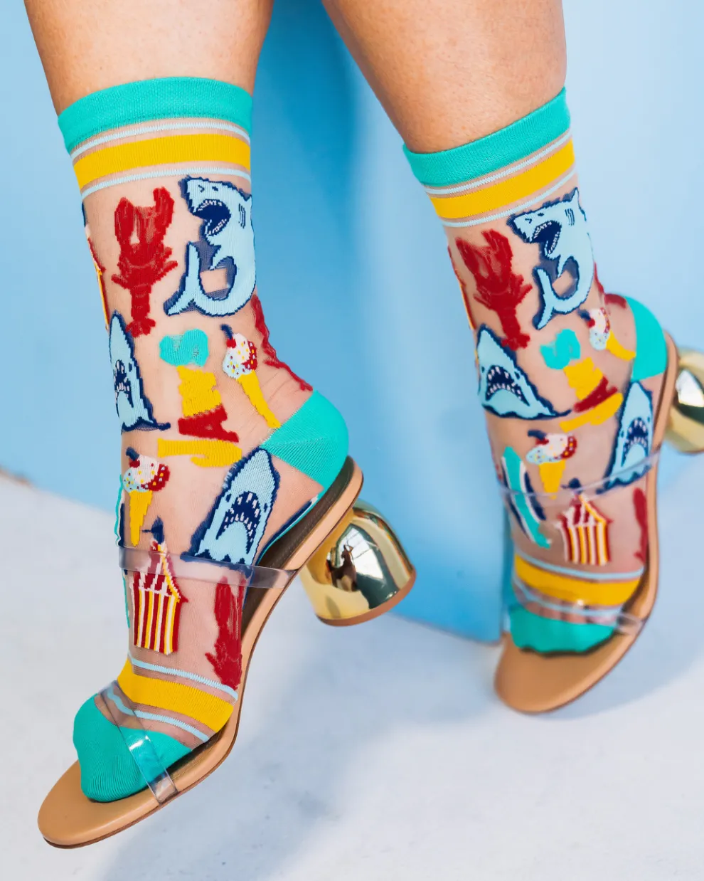 JAWS 50th Anniversary Sheer Crew Sock