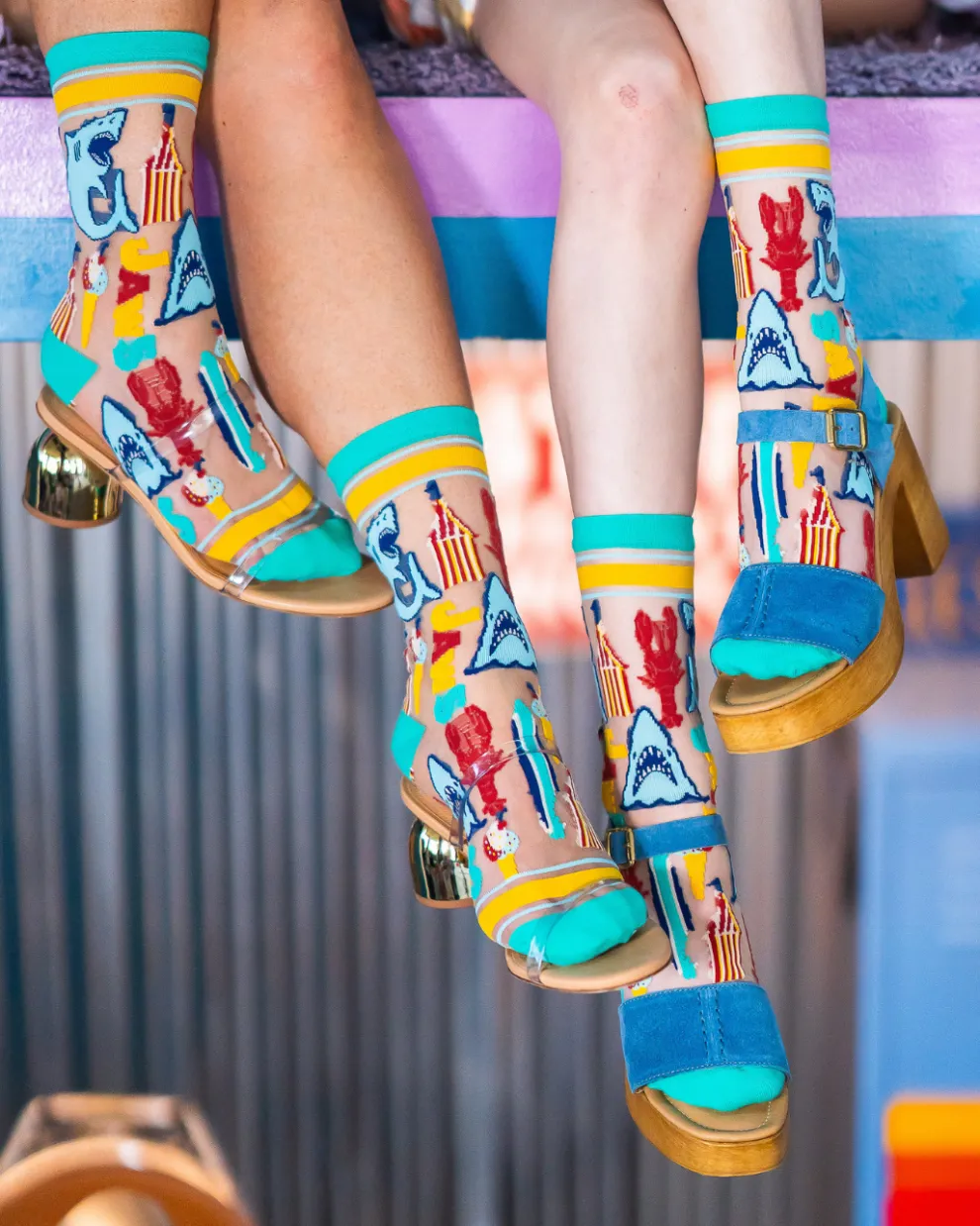 JAWS 50th Anniversary Sheer Crew Sock