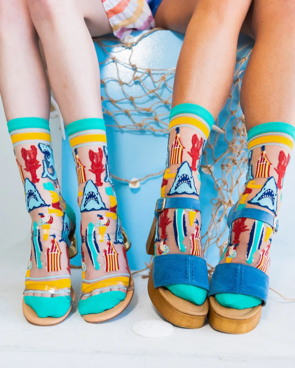 JAWS 50th Anniversary Sheer Crew Sock