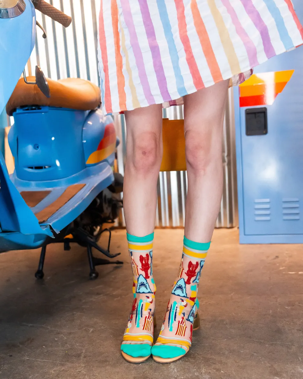 JAWS 50th Anniversary Sheer Crew Sock