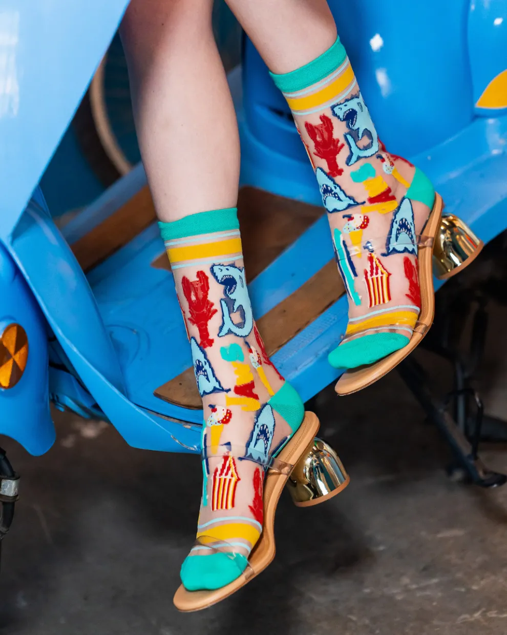 JAWS 50th Anniversary Sheer Crew Sock