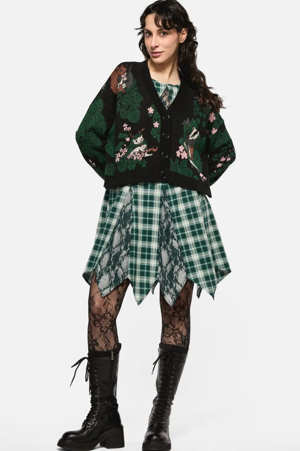 Keeper Of The Woods Graphic Knit Cardigan