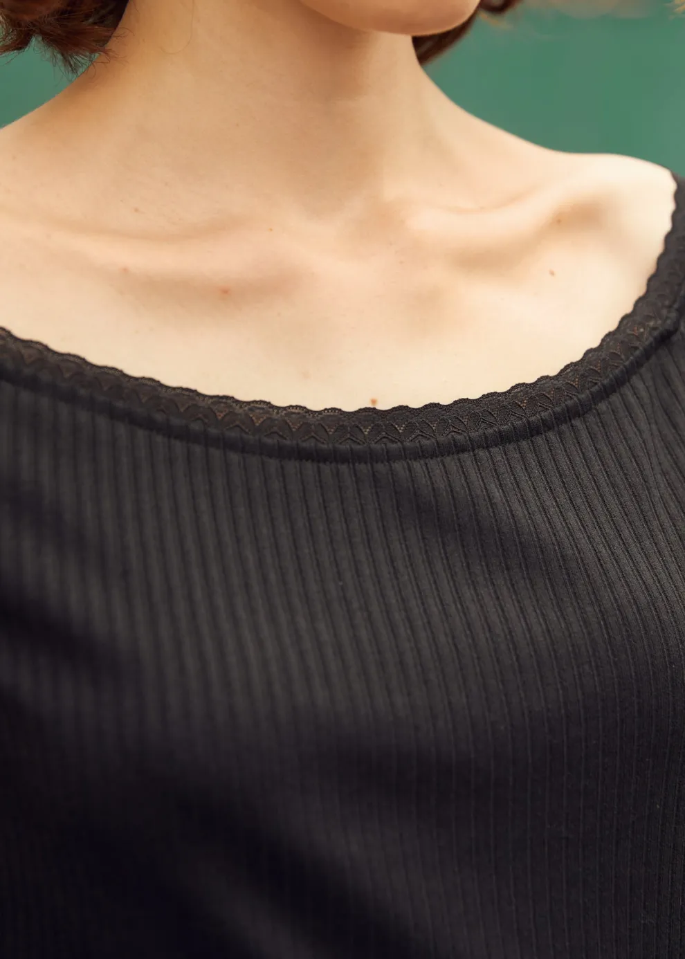 Lace by Day Marilyn Neck Tee