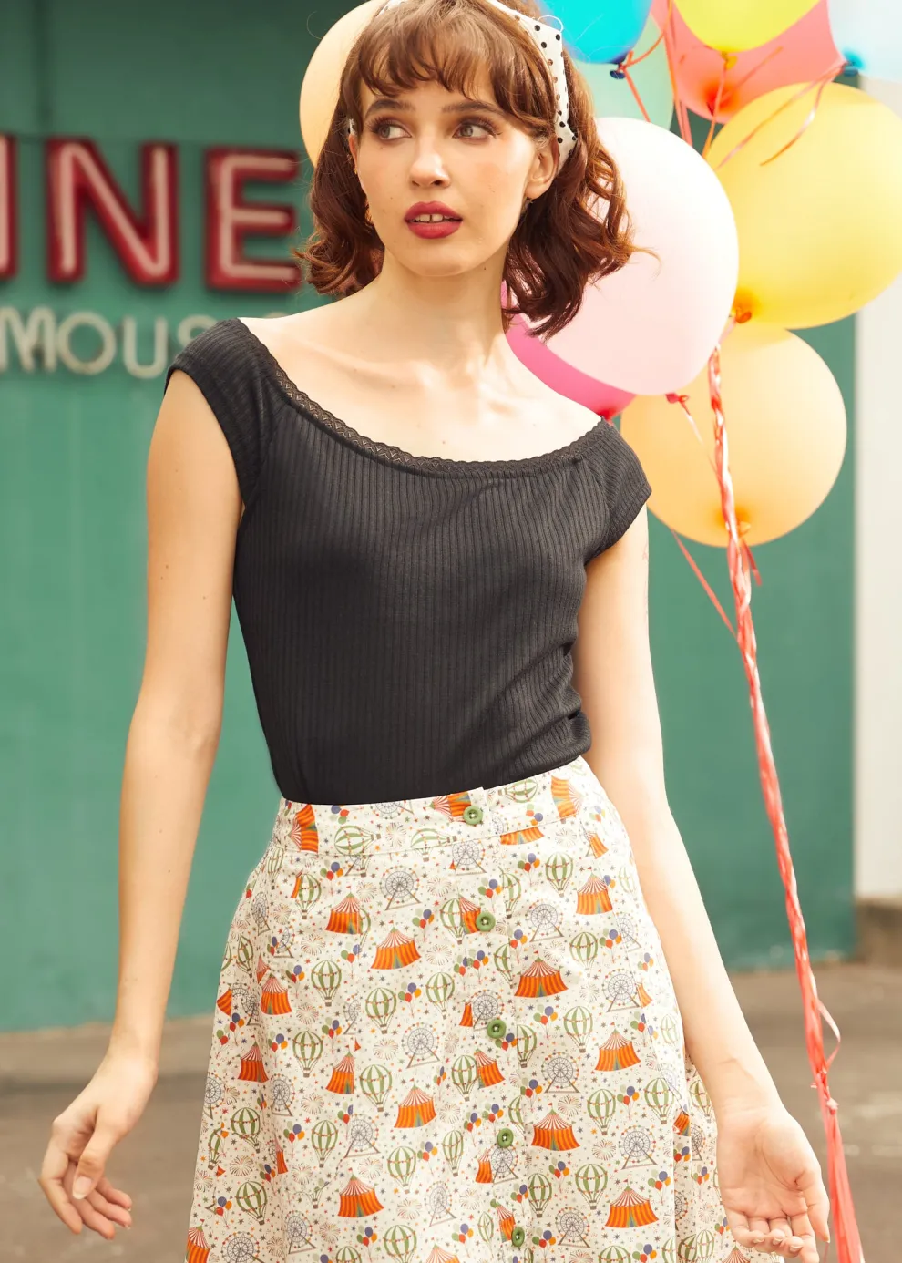 Lace by Day Marilyn Neck Tee