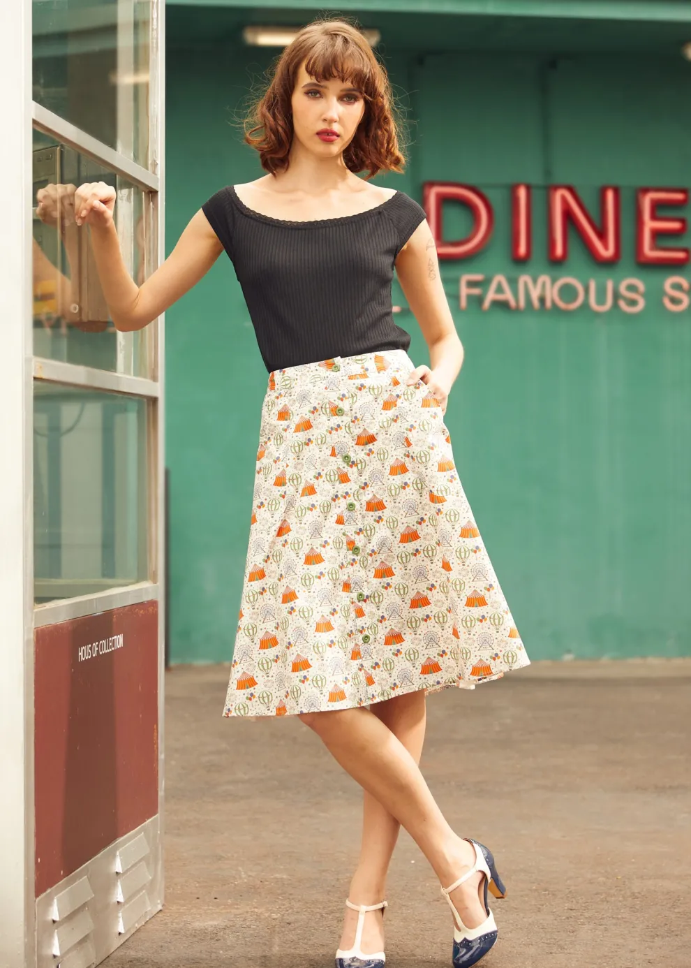 Lace by Day Marilyn Neck Tee