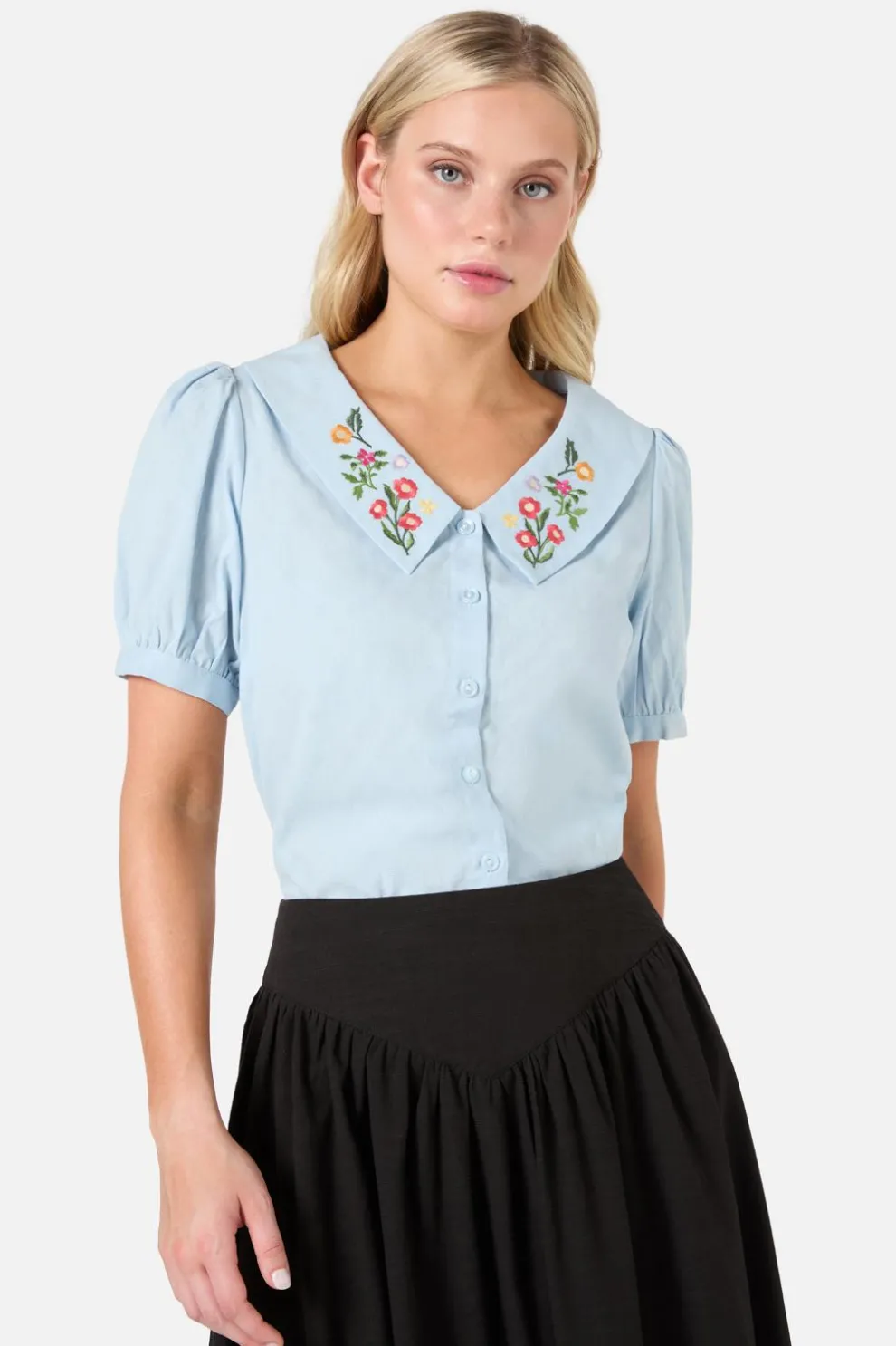 Lattice Embroidered Blouse
